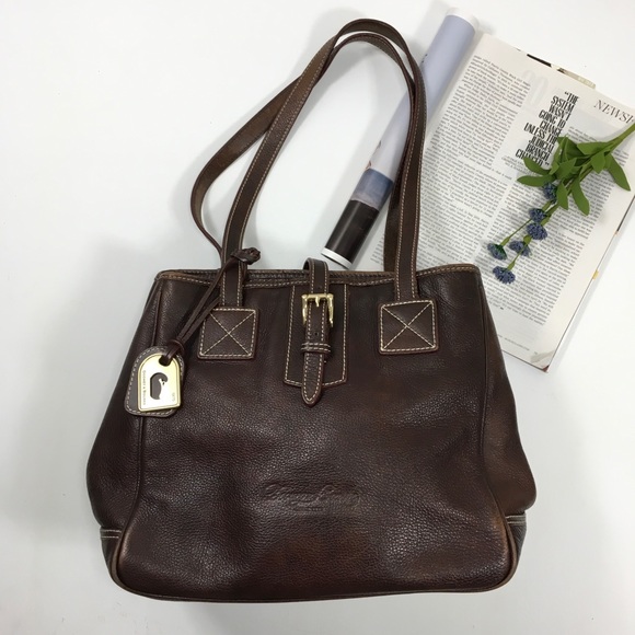 Dooney & Bourke Handbags - Dooney & Bourke | VNTG Brown Leather Tote Bag